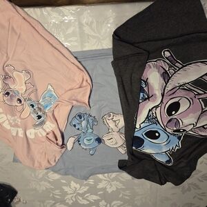 Disney Women's Short Sleeve Tees - Pink, Blue, Gray